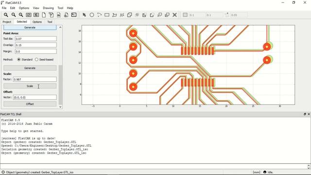 G-CODE для засветки фоторезиста из Gerber файлов смотреть онлайн