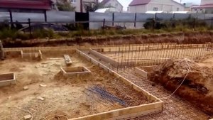 Заливка фундамента под баню и бассейн