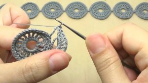 Урок вязания ЛЕНТОЧНОГО КРУЖЕВА колечки - безотрывное вязание Crochet ribbon lace