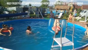 Каркасный морозоустойчивый бассейны с подиумом