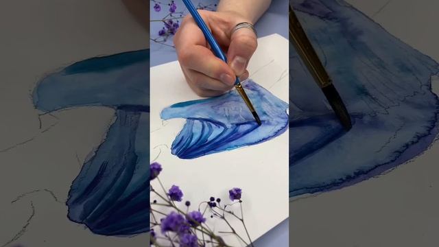 Эта техника УКРАСИТ любой рисунок ? Подробнее в описании ⬇️ #акварель #рисование #урокирисования смотреть онлайн