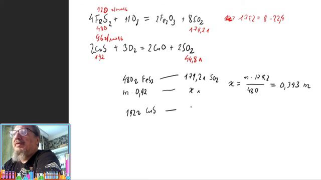 Решение задачи о пирите с примесями смотреть онлайн
