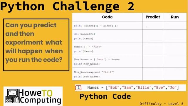 Python challenges level 5 challenge 2