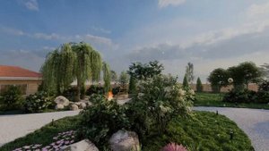 Проект дома в средиземноморском стиле с благоустройство участка. Проектное бюро АртПро.