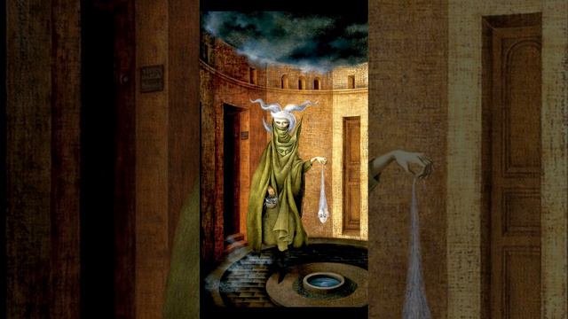 Mujer saliendo del psicoanalista - Remedios Varo (moving paintings)