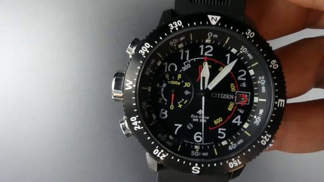 Citizen Promaster Altichron Eco Drive Radio Controlled Altimeter/Compass BN4044-15E