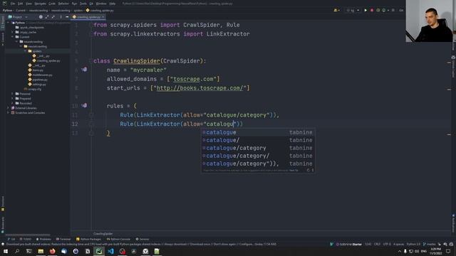 Coding Web Crawler in Python with Scrapy смотреть онлайн