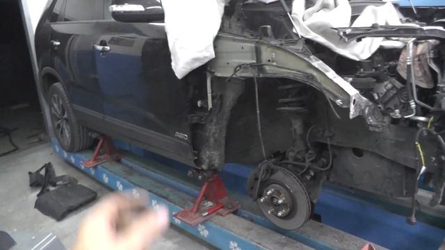 KIA Sorento. Вытяжка. Рихтовка. Наборка. часть 2. смотреть онлайн
