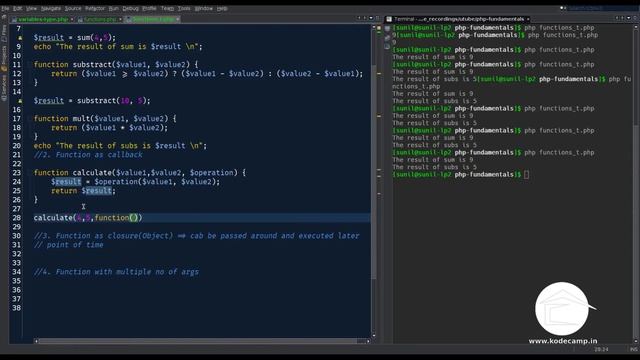 Php Core : 02 : Functions