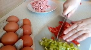 Вкусно,быстро! Амлет на завтрак.