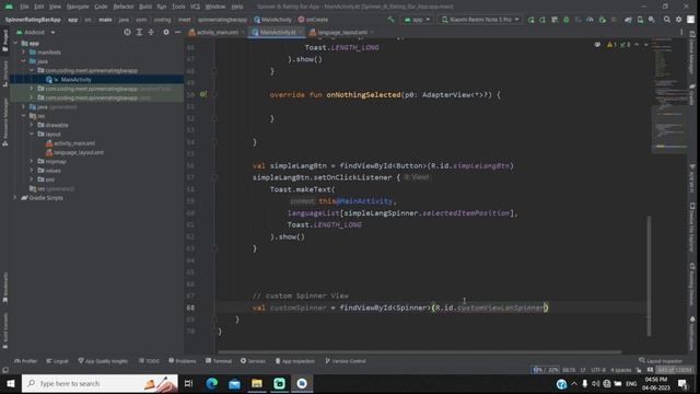 How to Use Custom Spinner in Android Studio Kotlin