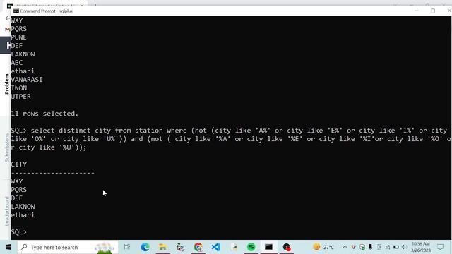 #17 Weather Observation Station 12 || HackerRank SQL solution || Hacker Rank Solutions