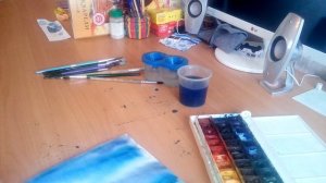 Рисуем акварелью Северное сияние! #Рисование_для_всех, #DrawingForYou, #живопись, #акварель.