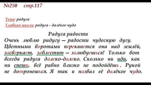 ГДЗ 4 класс, Русский язык, Упражнение. 250 Канакина В.П Горецкий В.Г Учебник, 2 часть смотреть онлайн