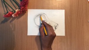 Обыкновенная ЛАМПОЧКА, простым карандашом. Как рисовать карандашом. Draw a light bulb with a pencil