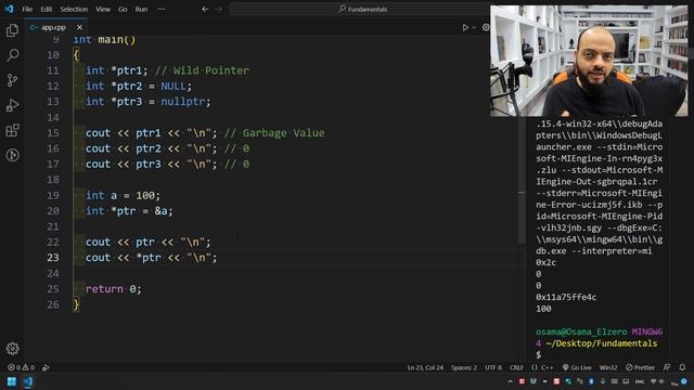 [Arabic] Fundamentals Of Programming With C++ #077 - Pointers - Void And Wild Pointer And Null смотреть онлайн