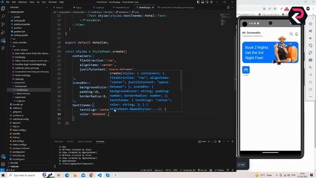 Build and Deploy a Travel Mobile App UI in React Native App Tutorial |  @codehyphen #react #video