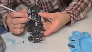 КАМАЗ-54112 с полуприцепом "Мука". Покраска модели. Часть вторая.