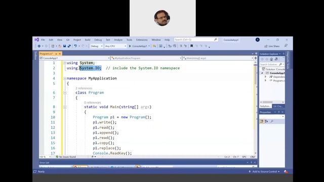 C# PROGRAMS ON : Exception Handling, File Handling and Delegate. смотреть онлайн