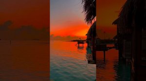 Нереально красочный рассвет на Мальдивах #природа