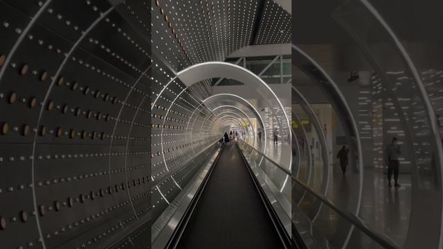 Guangzhou Airport pedestrian bridge. China travel diaries