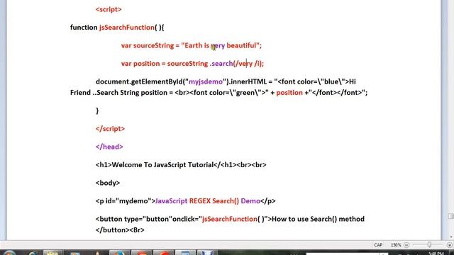 SEARCH A STRING IN JAVA SCRIPT DEMO смотреть онлайн