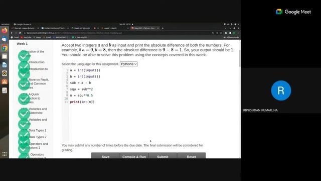 Week-1: Live Coding-2