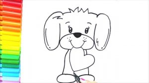 Очень легко нарисовать милого щенка  - Как нарисовать щенка