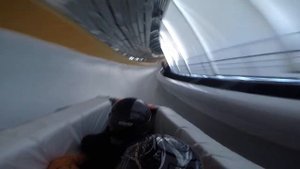 Спуск на Вучке по Олимпийской Санно-бобслейной трассе "Санки"
