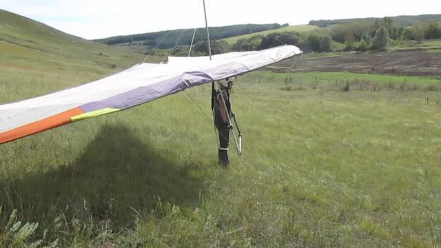 Учусь летать на дельтаплане, выезд 7-8. Сентябрь 2016 г. Воронеж Оськино. смотреть онлайн
