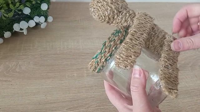 Простой Декор стеклянной банки своими руками