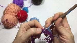 3D узор крючком вкруговую легко/3D crocheted round pattern easy
