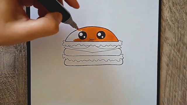 Как нарисовать гамбургер смотреть онлайн