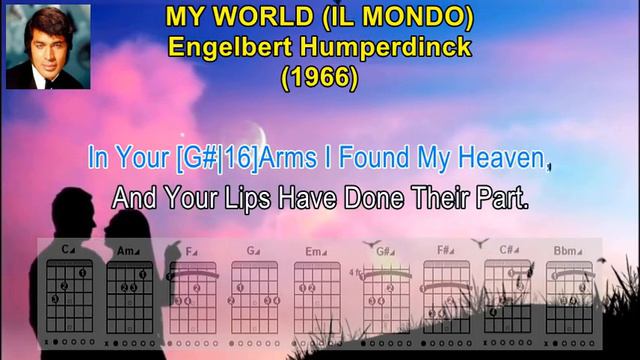 MY WORLD (IL MONDO) -  Engelbert Humperdinck (1966) (Karaoke) (Scrolling Lyrics) & (Guitar Chords)