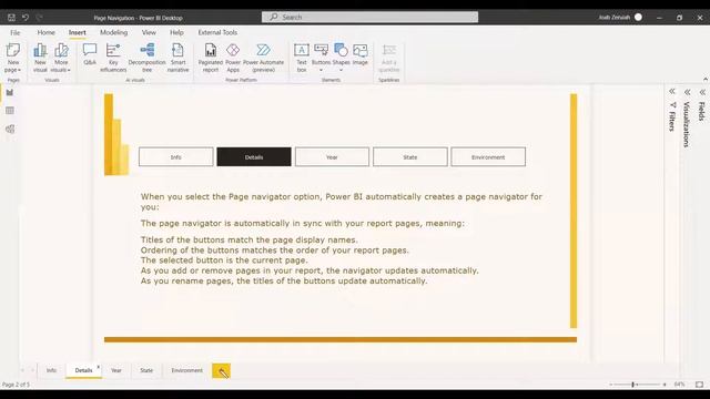 Page Navigator | Visualization | Power BI смотреть онлайн
