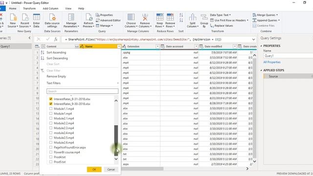 How to combine data from multiple files from SharePoint folder in Power BI смотреть онлайн