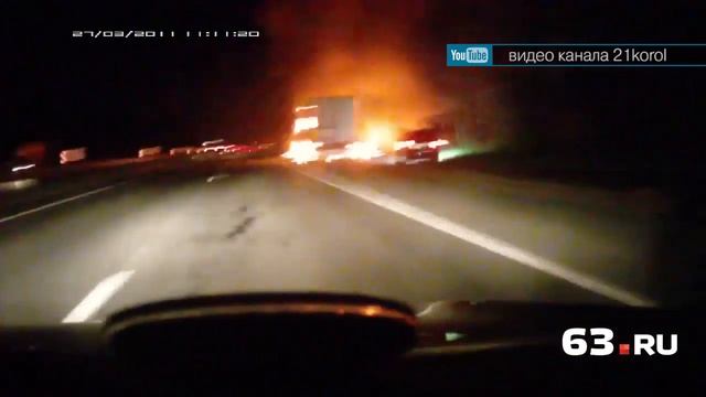 На М-5 сгорела фура с арбузами смотреть онлайн