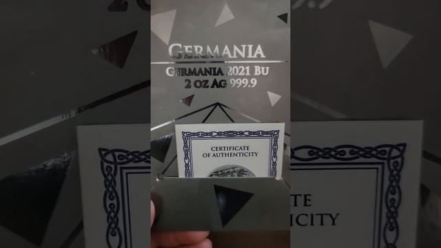 SILVER Germania 2021 BU 2 Oz Ag 999.9 limited edition coin смотреть онлайн