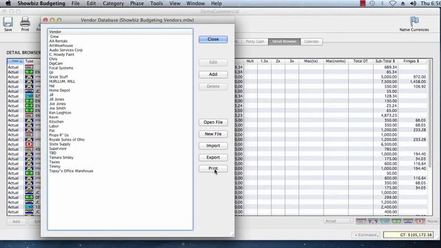 Showbiz Budgeting - Vendor Database смотреть онлайн