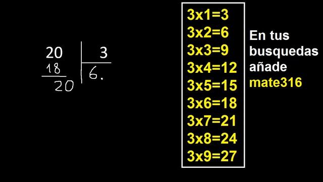 dividir 20 entre 3 , como dividir смотреть онлайн