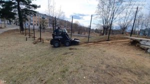 Работа мини погрузчика LandDigger на реальном объекте отзыв