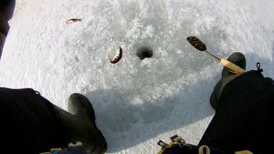 Зимняя рыбалка на мормышку, ловля ерша...