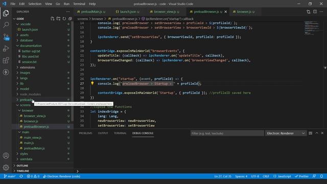 ElectronJS Tutorial - How to debug Electron JS in VS Code смотреть онлайн
