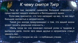 К чему снится Тигр (Сонник)