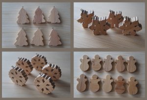 Елочные украшения из дерева своими руками.