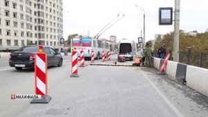 В Махачкале ремонтируют мост, соединяющий проспект Петра I и Расула Гамзатова