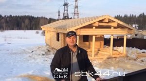 Обзор, этапы строительства и отзыв на баню из оцилиндрованного бревна 22 диаметра
