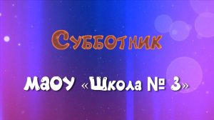 Субботник. МАОУ «Школа № 3»