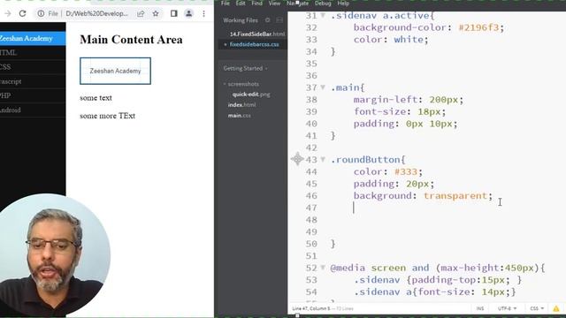 Create Round Transparent Button using HTML CSS (Hindi) | css rounded buttons | HTML CSS Tutorial
