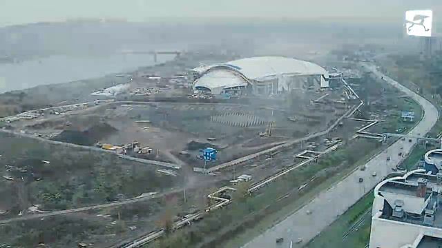 Крупнейший за Уралом: строительство ледового дворца «Кузбасс» за полторы минуты смотреть онлайн